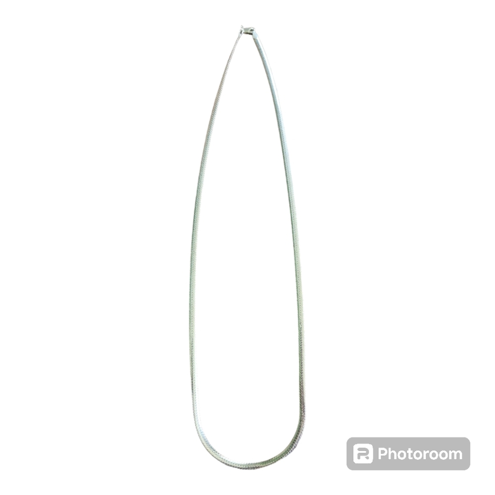 30" Italian Silver Flexible Herringbone Chain